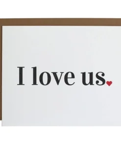 Chez Gagné I Love Us Letterpress Card All Apparel
