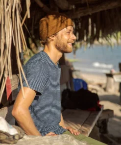 Iron & Resin True Blue Indigo Stripe Tee