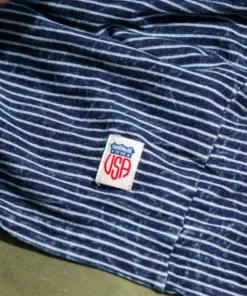 Iron & Resin True Blue Indigo Stripe Tee