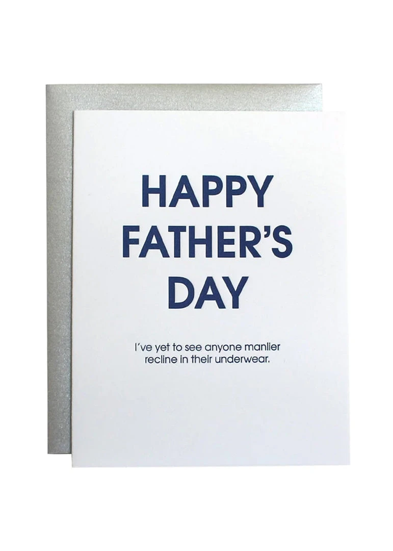 Chez Gagné Father's Day Manlier Underwear Letterpress Card All Apparel 1 Chez Gagné Father's Day Manlier Underwear Letterpress Card All Apparel