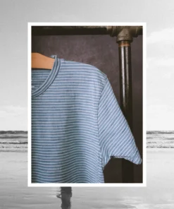 Iron & Resin True Blue Indigo Stripe Tee