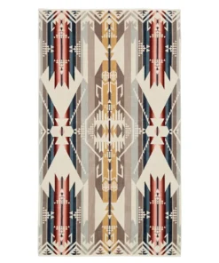 Pendleton Woolen Mills Oversized Jacquard Towel - White Sands Tan All Apparel