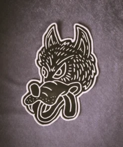 Iron & Resin Wolf Back Patch All Apparel